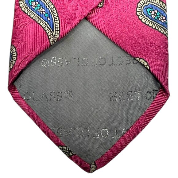 Robert Talbott Best of Class Silk Necktie Pink Paisley Made in USA 59” - Picture 5 of 7